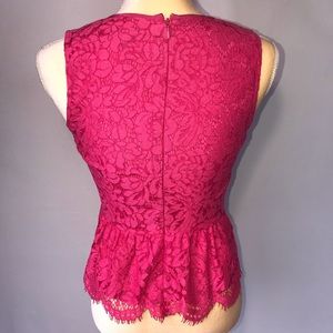 J. Crew Tops - J.Crew Peplum Pink Lace Top J. Crew Tops - J.Crew Peplum Pink Lace Top